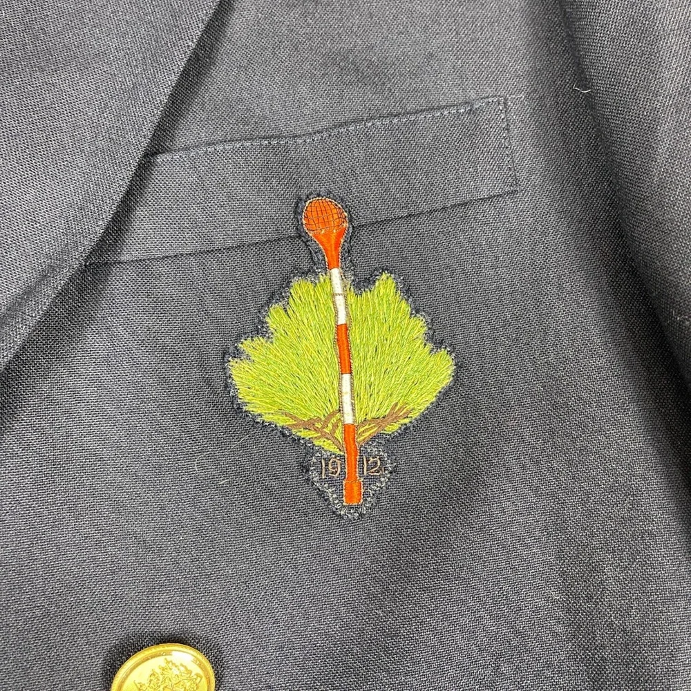 VTG Brooks Brothers Merion Golf Club Double Breasted Blazer Gold Button USA 41R